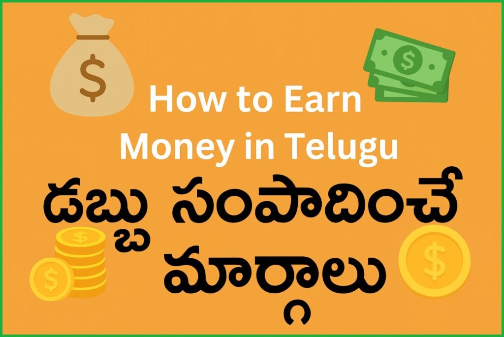 How to Earn Money in Telugu | డబ్బు సంపాదించే మార్గాలు