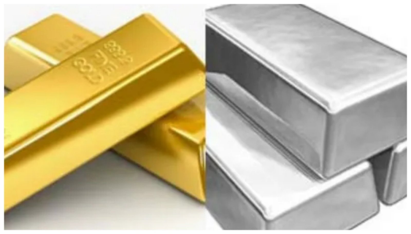 Graph showing Gold and Silver prices with arrows indicating potential price fluctuations for next week.